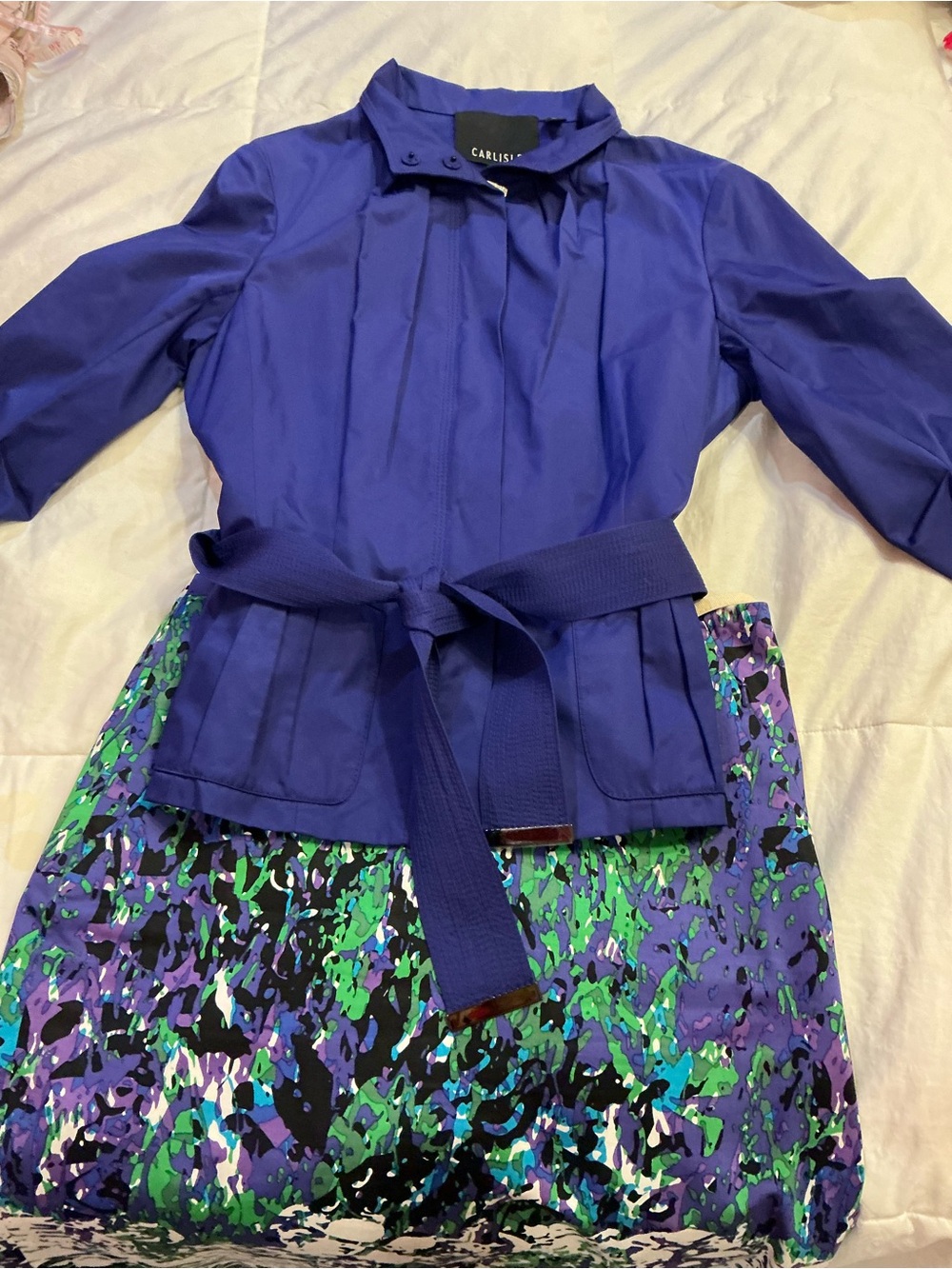 Carlisle size 4 belted jacket. Listing for jacket only. Skirt listed separately